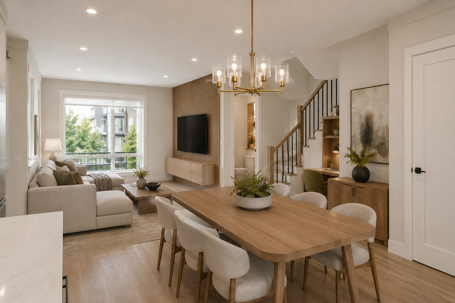 Antares living room with television wall